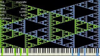 [Nut MIDI] Sierpinutski + Sierpinutski Mirror Merged 23.88 Million Notes - Me & Deca Quitin