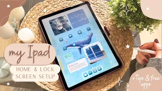 💙 Customizing my Ipad Pro | Cute Aesthetic iPad Setup | FREE Apps to customize your Ipad