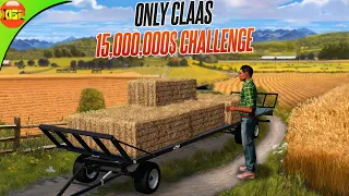 Straw Bales, Animals Care and More ! 15 Million Challenge w/ Claas Machines Only!