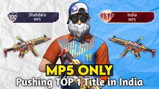 Pushing TOP 1 Title in MP5 | Solo Rank Weapon Glory Pushing in Free Fire with Tips and trick | Ep-5
