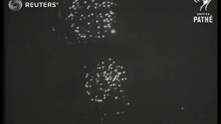 Fireworks display lights up the Japanese sky (1951)