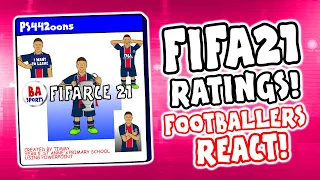 🎮FIFA 21 Ratings - Footballers React!🎮 (Feat Messi, Ronaldo, Neymar, Lewandowski trailer demo)