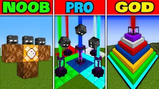 Spawn Wither Storm - Noob vs Pro vs God vs Hacker Minecraft