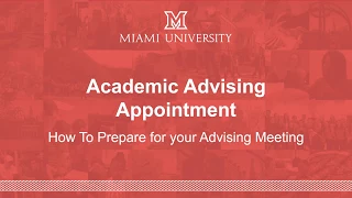 Academic Advising Appointment Preparation