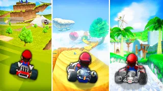 What if 3D Mario Levels Transform into Mario Kart Tracks?