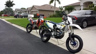 ktm 500 exc xcw husky fe 501 supermoto wheelies, burnout and warp 9 wheels  husqvarna