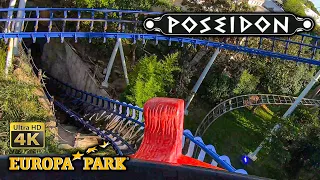 2019 Poseidon Water Roller Coaster Front Seat On Ride Ultra HD 4K POV Europa Park Germany