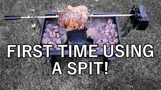 Learning to use an $85 Jumbuck Mini Spit // Cooking a venison roast on the spit!