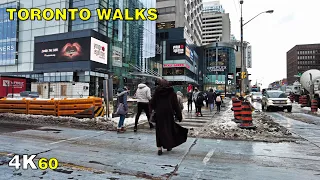 Slushy Midtown Toronto Walk on Eglinton & Bayview - Feb 22, 2021