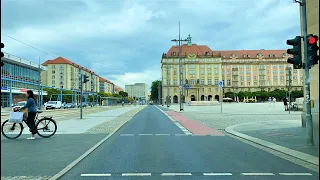 Driving in Dresden (Saxony), Germany - 4k Video - Driving Tour