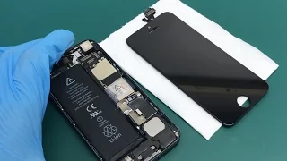 How to replace glass on iphone 5 their hands - on glue LOCA