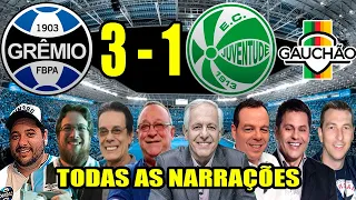 Todas as narrações - Grêmio 3 x 1 Juventude | Grêmio Hepta Campeão Gaúcho