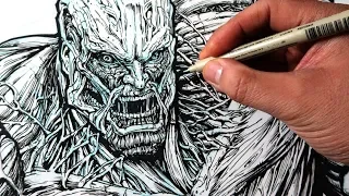 Drawing ATTACK ON TITAN - The Most Detailed Drawing Ever (I Think) of the COLOSSAL TITAN!