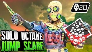 SOLO OCTANE 20 KILLS WITH NEW JUMP SCARE SKIN (Apex Legends Gameplay)