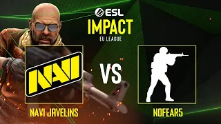 NAVI Javelins vs NOFEAR5 | Map 1 Dust2 | ESL Impact League Season 2 - Europe -
