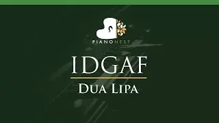 Dua Lipa - IDGAF - LOWER Key (Piano Karaoke / Sing Along)