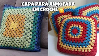 CAPA PARA ALMOFADA EM CROCHÊ / CANTINHO DO CROCHÊ🥰✨