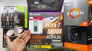 AMD Ryzen 7 5800X GIGABYTE B550M AORUS ELITE SE-224-XT GTX1650 GHOST Gaming PC Build Benchmark