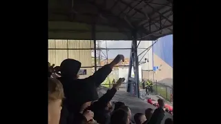 Wrexham fans at Oldham