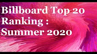 Billboard Top 20 Ranking : Summer 2020
