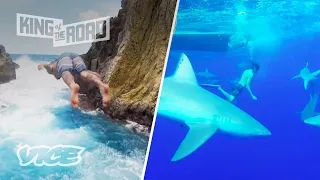Swimming with Sharks & Cliff Jumping in Hawaii | KING OF THE ROAD (S2 E9)