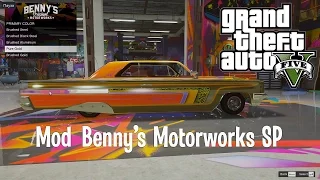 Benny's Motorworks SP mod GTA 5 - installation and review of the mod