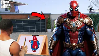 Franklin Uses Magical Painting To Make SCARY SPIDERMAN In Gta V ! GTA 5 new