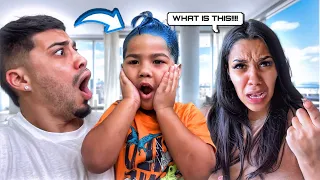 I DYED MY 3-YEAR OLD SON'S HAIR BLUE PRANK!! *MOM FREAKS OUT!*