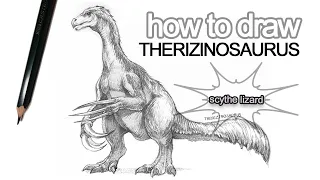 How to draw therizinosaurus / prehistoric monsters / palaeotherium / strange animals / dinosaur