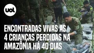 Encontradas vivas 4 crianças perdidas na Amazônia colombiana há 40 dias