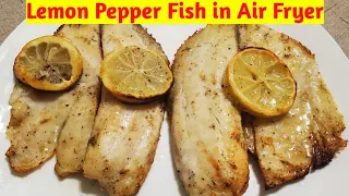 Lemon Pepper Tilapia Fish Fillet in Air Fryer || Air Fryer Lemon Pepper Tilapia with time & temp