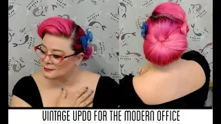 Vintage Updo Hair Tutorial for the Office