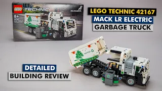 LEGO Technic 42167 Mack LR Electric Garbage Truck detailed building review