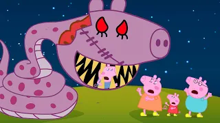 Peppa Pig Family turns into Zombie Snake - Peppa pig funny animation