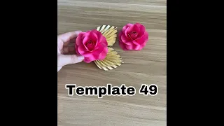 DIY Mini Rose Template 49