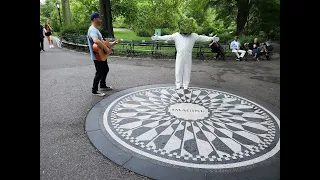 Kube Man, John Lennon's 82nd Birthday at Strawberry Fields, NYC. 10/09/2022