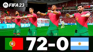 FIFA 23 - MESSI, RONALDO, MBAPPE, NEYMAR, ALL STARS | PORTUGAL 72 - 0 ARGENTINA