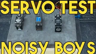 Crawler Canyon Presents: Servo Testin' Time,  some noisy boys! MKS 550, Savox 1212, Holmes 500v3