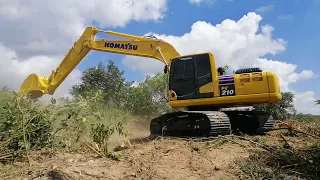 รถใหม่ป้ายแดง​ KOMATSU​ PC​210​MO​ ลุยงานตีป่า