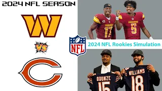 Washington Commanders vs Chicago Bears - Jayden Daniels vs Caleb Williams - Madden 24 Simulation