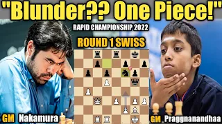Chess.com Rapid Championship 2022 | Hikaru Nakamura VS Rameshbabu Praggnanandhaa | Round 1 Swiss