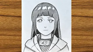 how to draw Hinata Hyuga from naruto || How to draw anime step by step || Drawing for beginners