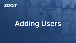 Adding Users to a Zoom Account