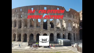 VR 360° COLOSSEUM Rome - Italy (No Comment) Gladiatoren Arena - Inside - Outside