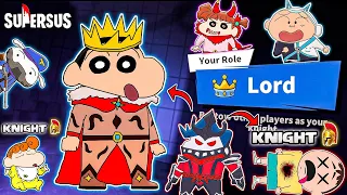 Shinchan became lord in super sus and made knights 😱🔥 | Shinchan playing among us 3d 😂 | funny game