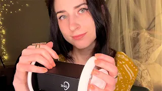 ASMR 3DIO Gentle Tapping and Scratching (rings and base) No Talking