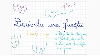 Derivata unei functii - Clasa a XI-a