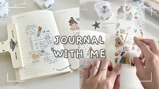 journal with me ☁️ asmr + relaxing piano // 20 min //