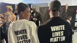 Kanye West sports 'White Lives Matter' sweatshirt