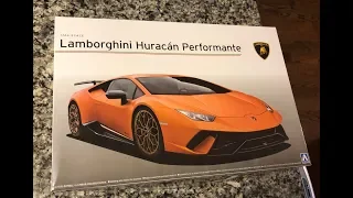 Aoshima 1/24 lamborghini huracan performante UNBOXING!